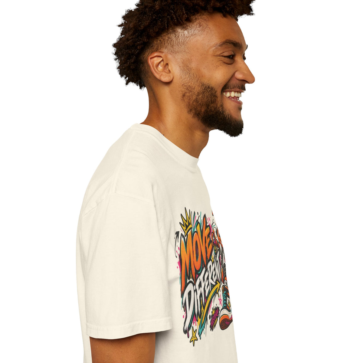 Move Different Graphic T-Shirt — Streetwear Skate Ant Mascot Design