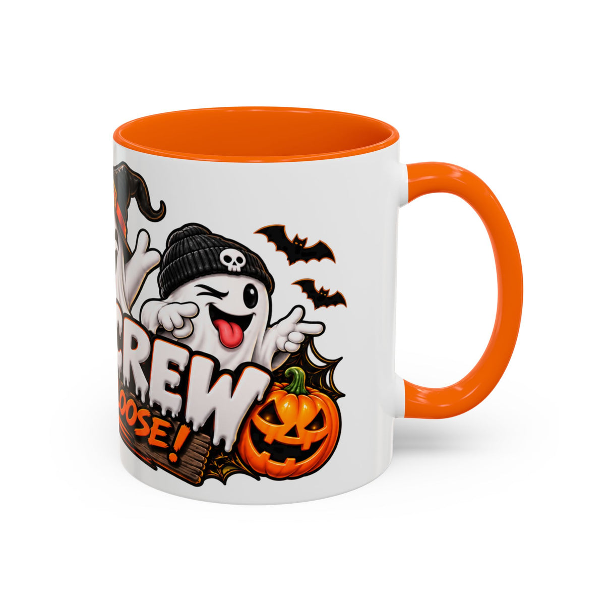 Boo Crew on the Loose Halloween White Mug – Funny Ghosts & Pumpkins
