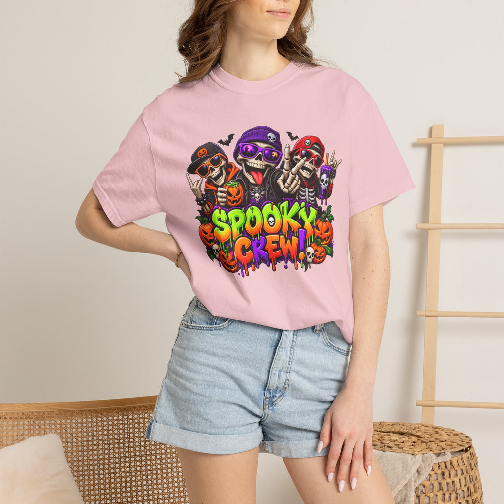 Spooky Crew Halloween T-Shirt – Funny Skeleton Graphic Tee