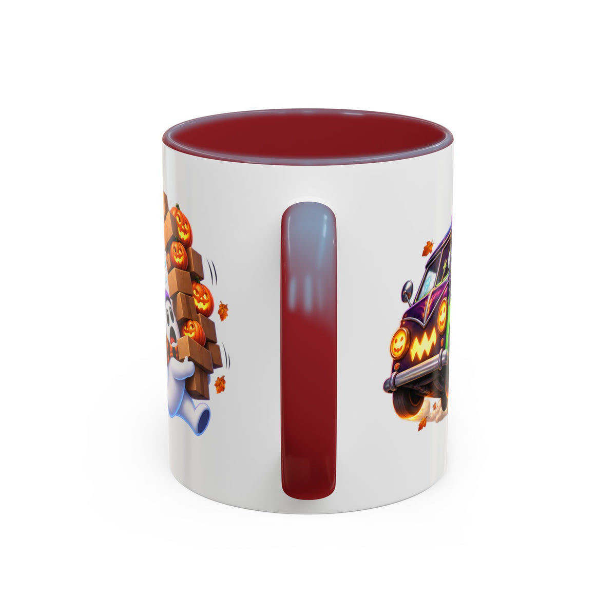 Delivering the Boos Ghost Delivery Halloween White Mug