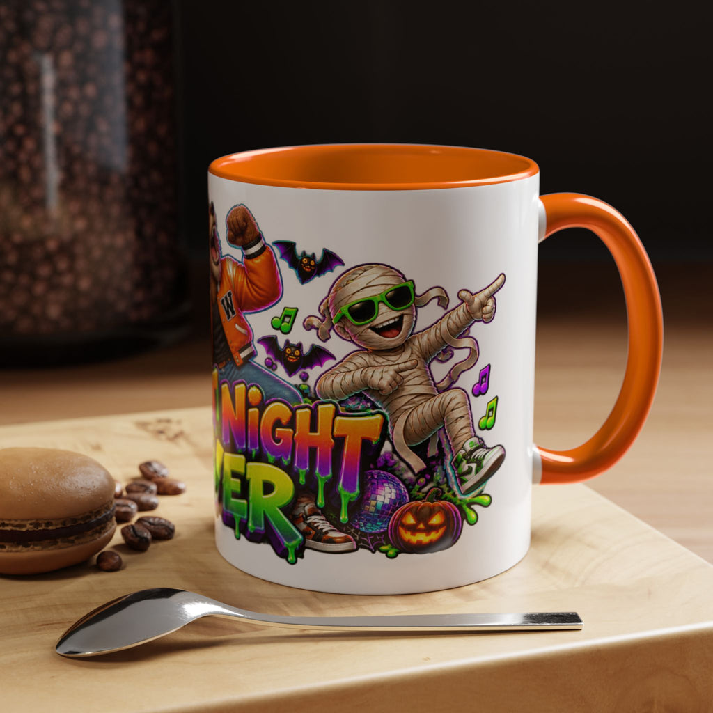 Fright Night Fever Dancing Monsters Halloween White Mug