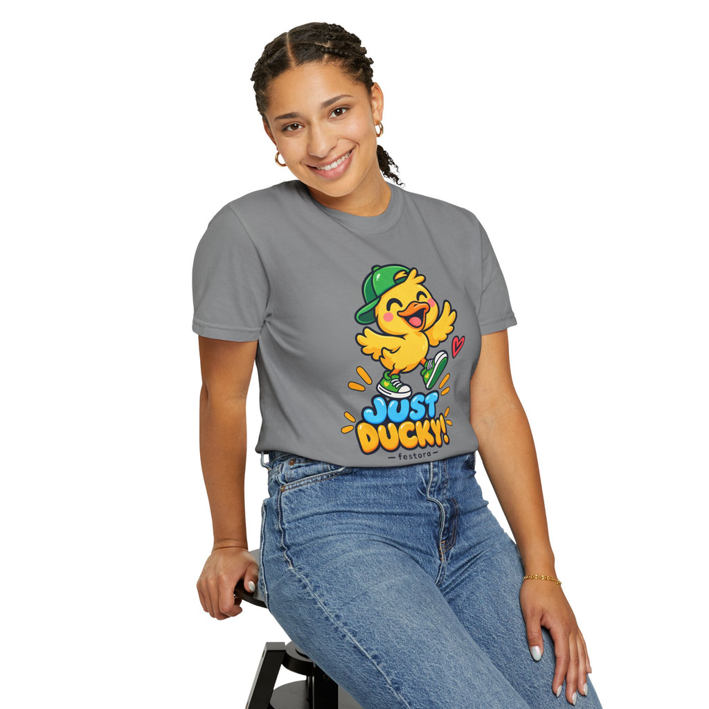 Just Ducky! – Cute Happy Duck Graphic T-Shirt