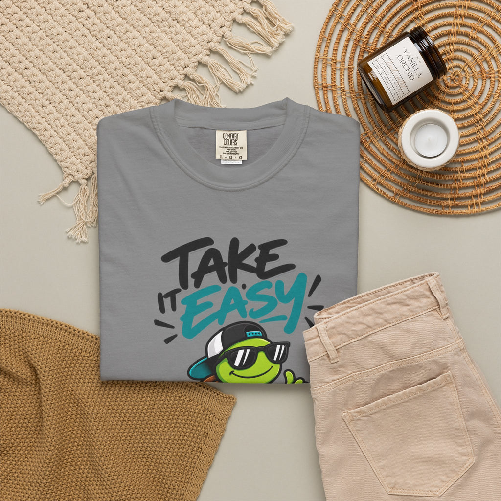 Take It Easy Skate Turtle Graphic T-Shirt | Festora Everyday