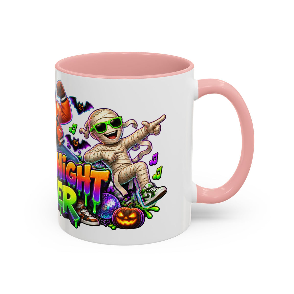 Fright Night Fever Dancing Monsters Halloween White Mug