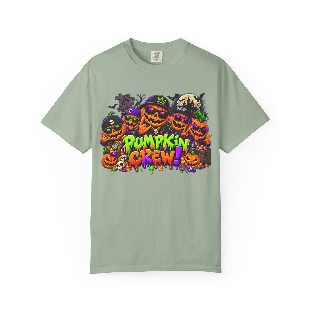 Pumpkin Crew Halloween T-Shirt – Funny Jack O’ Lantern Graphic Tee