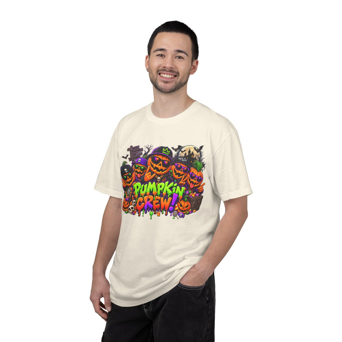 Pumpkin Crew Halloween T-Shirt – Funny Jack O’ Lantern Graphic Tee