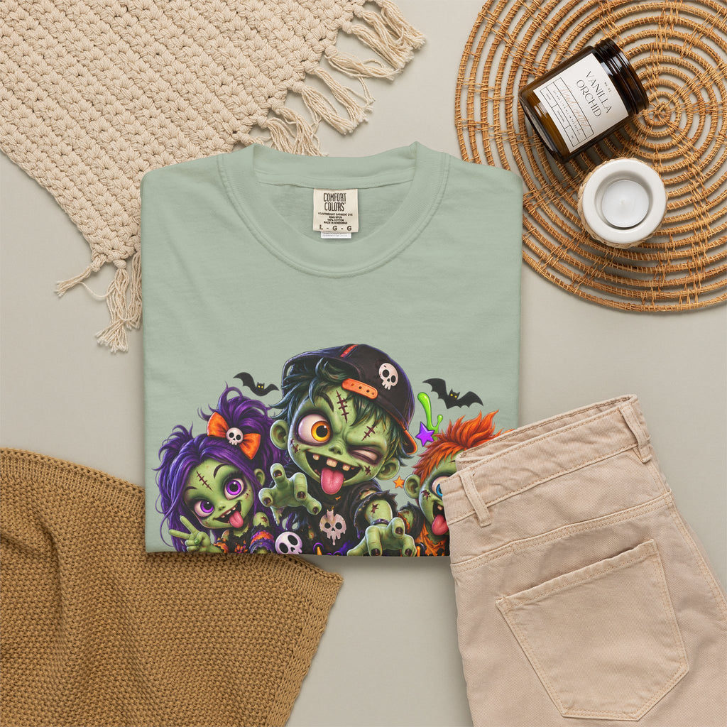 Zombie Party On! – Halloween Zombie Crew Graphic T-Shirt