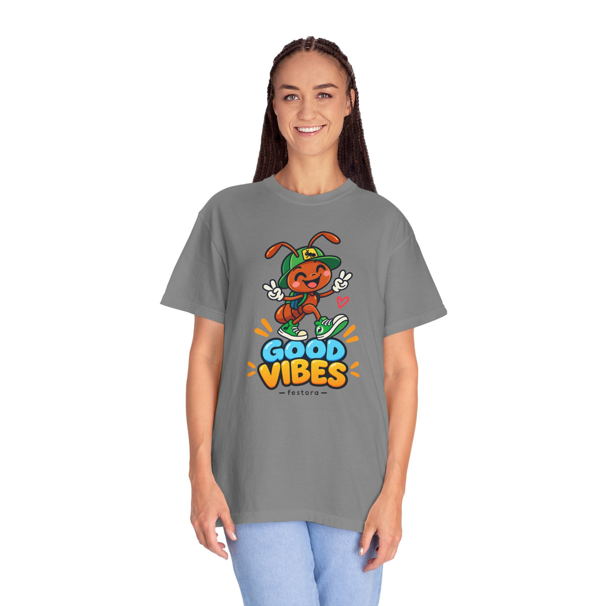 Good Vibes – Happy Ant Graphic T-Shirt