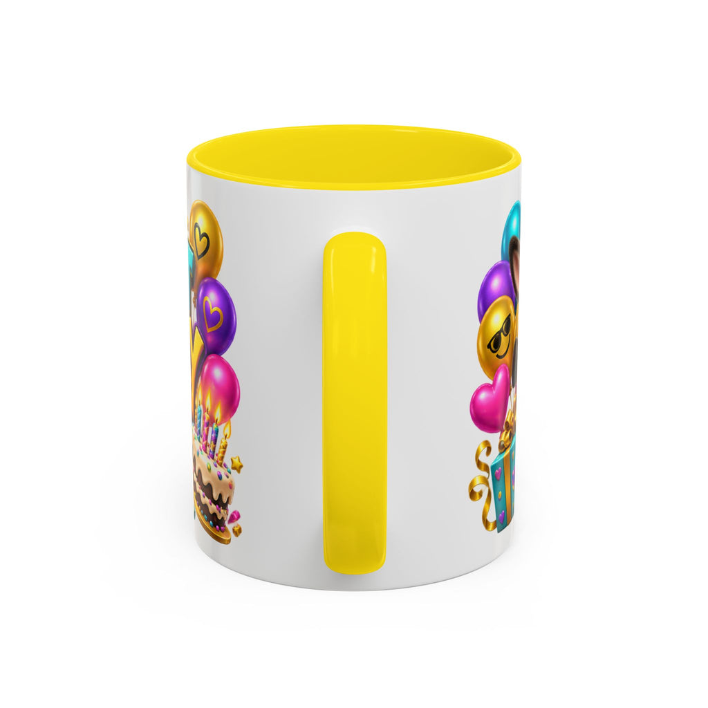 Kickin’ It Birthday Style Donkey White Mug – Funny Happy Birthday Party Cup, Cute Colorful Gift