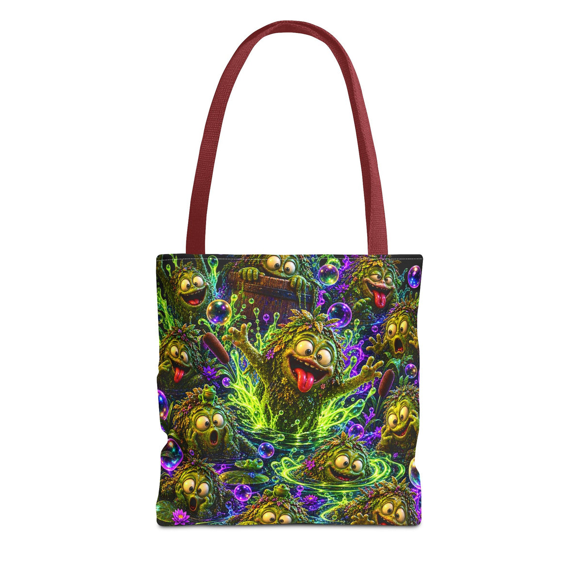 Cosmic Jellyfish Tote Bag – Neon Deep-Sea Galaxy Beach Tote