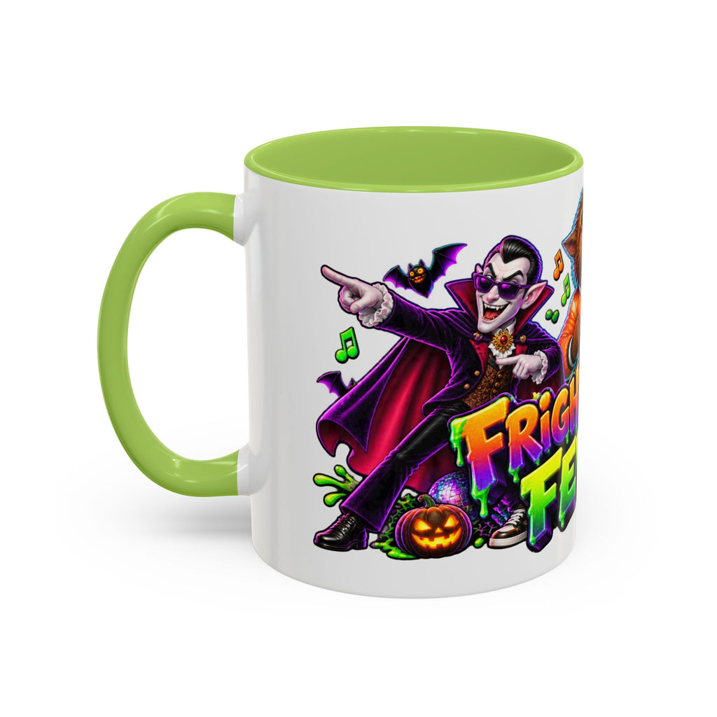 Fright Night Fever Dancing Monsters Halloween White Mug