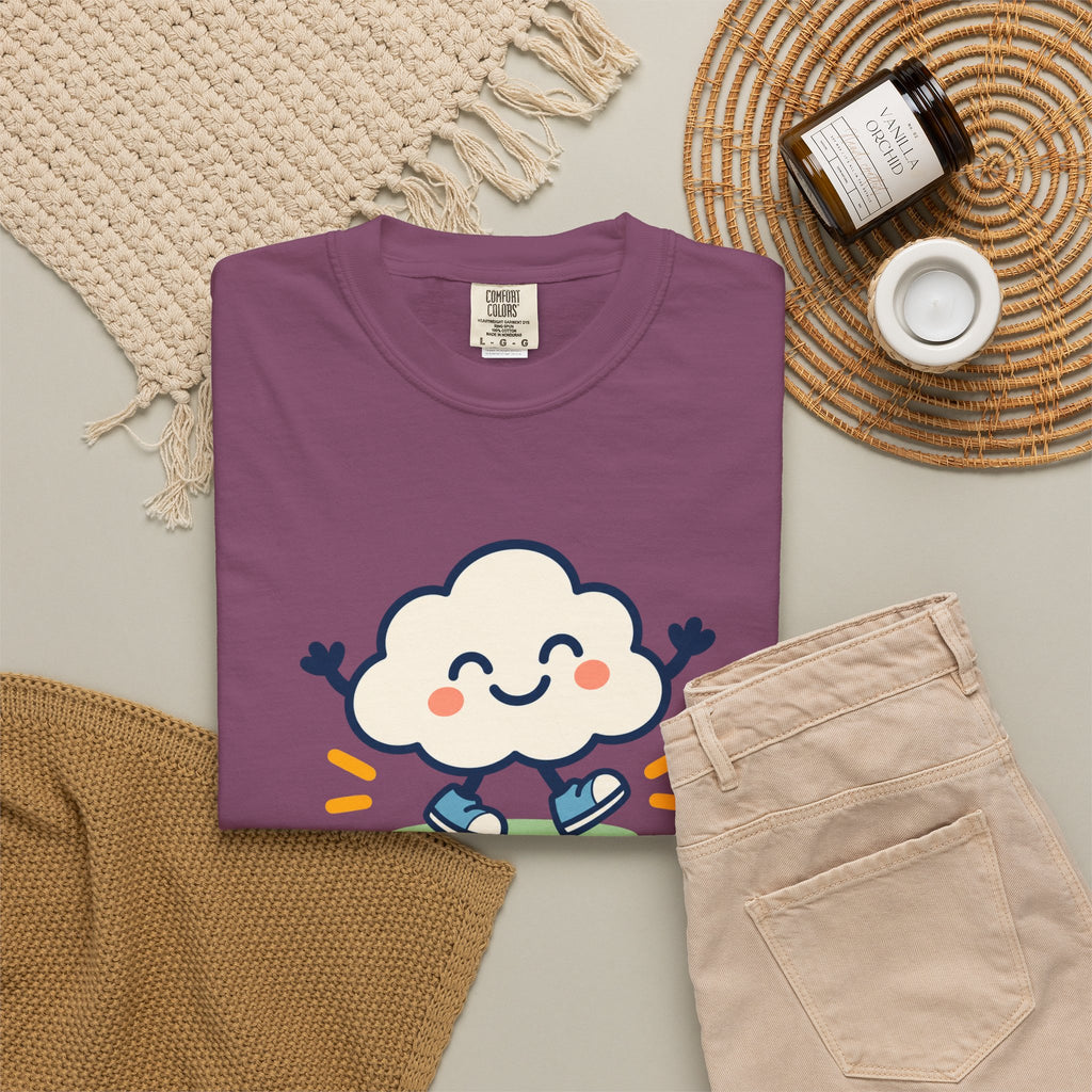 Take It Easy – Happy Cloud Graphic T-Shirt | Festora Everyday