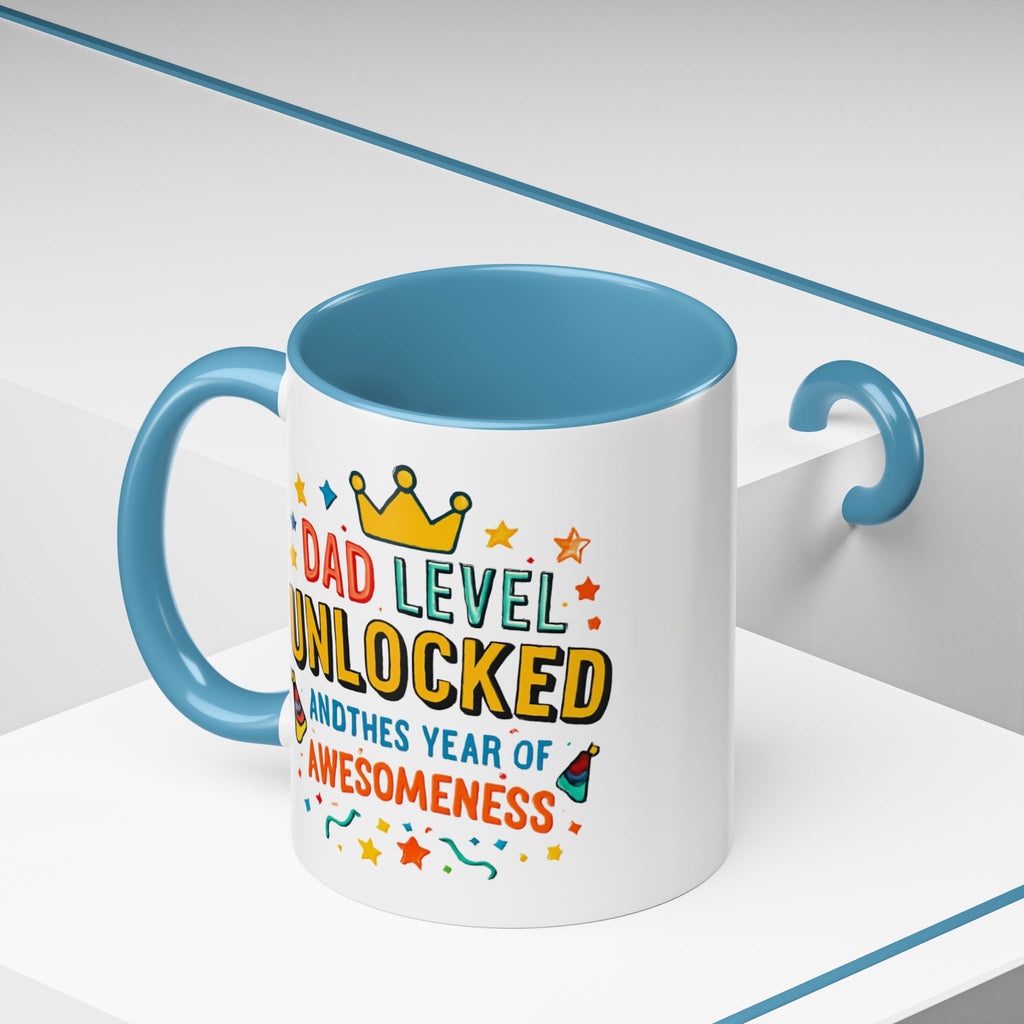 Dad Level Unlocked Coffee Mug – Funny Father’s Day 11/15oz Accent Mug