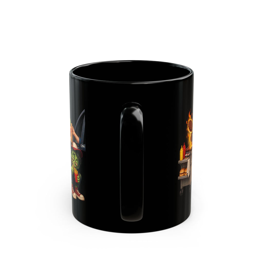 Dead End Job Still Hungry Funny Zombie Halloween Black Mug