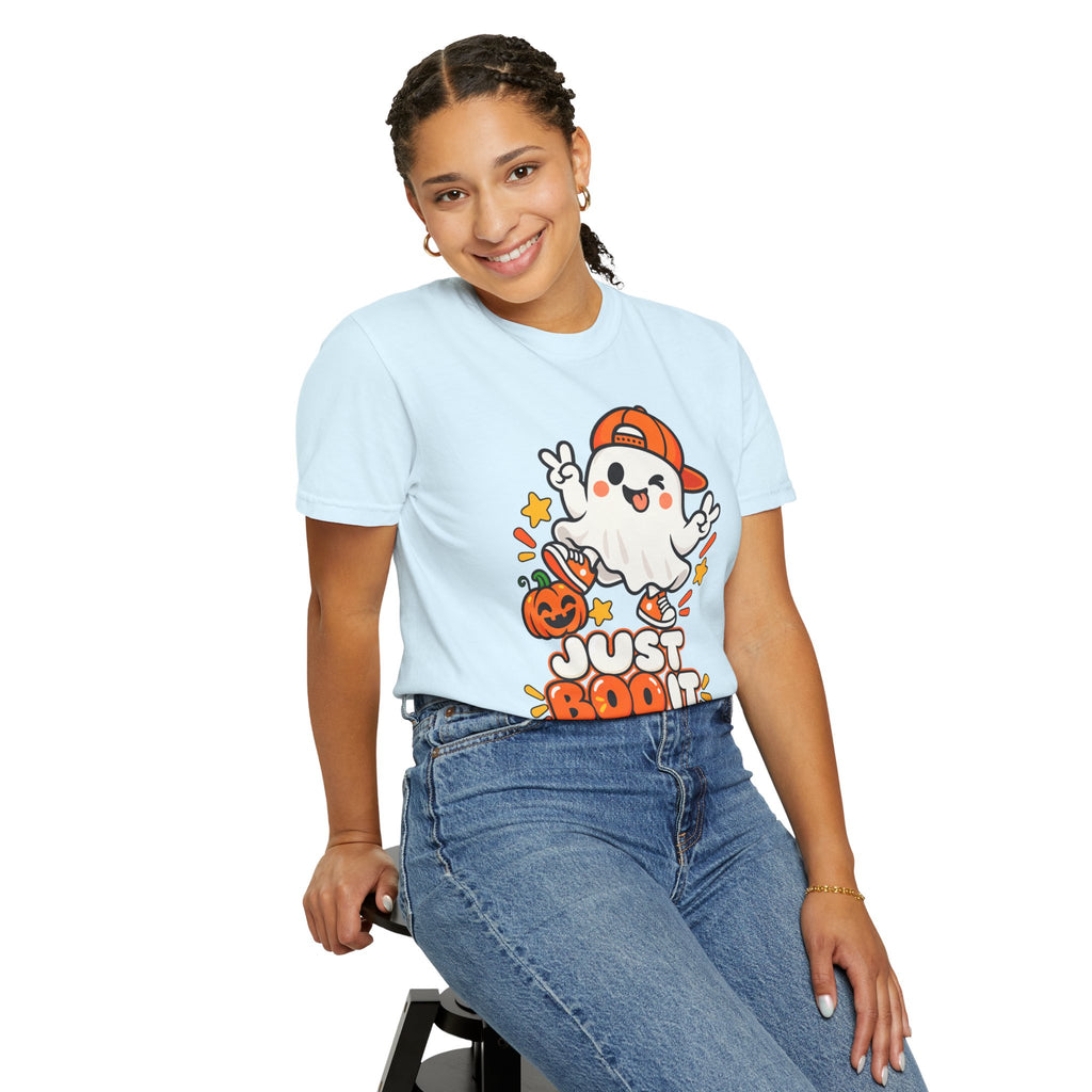 Just Boo It Halloween T-Shirt | Cute Skater Ghost Graphic Tee