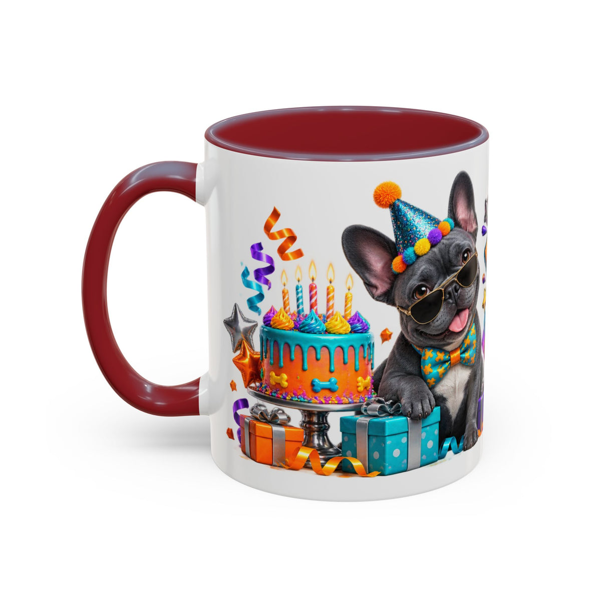 Frenchie Mode Party On French Bulldog Birthday White Mug