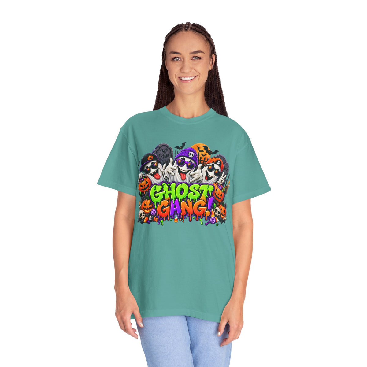 Ghost Gang Halloween T-Shirt – Funny Colorful Ghost Graphic Tee