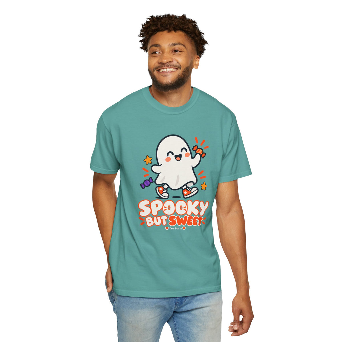 Spooky but Sweet Ghost T-Shirt | Cute Halloween Graphic Tee