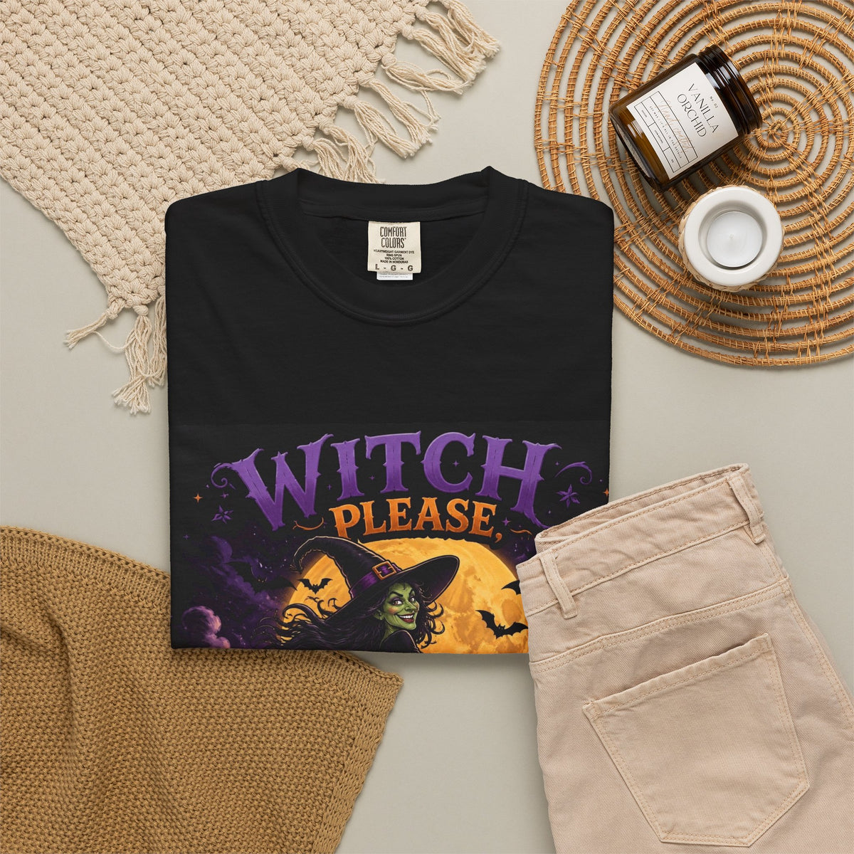 Witch Please Graphic T-Shirt — "I'm Flying High Tonight" Halloween Tee