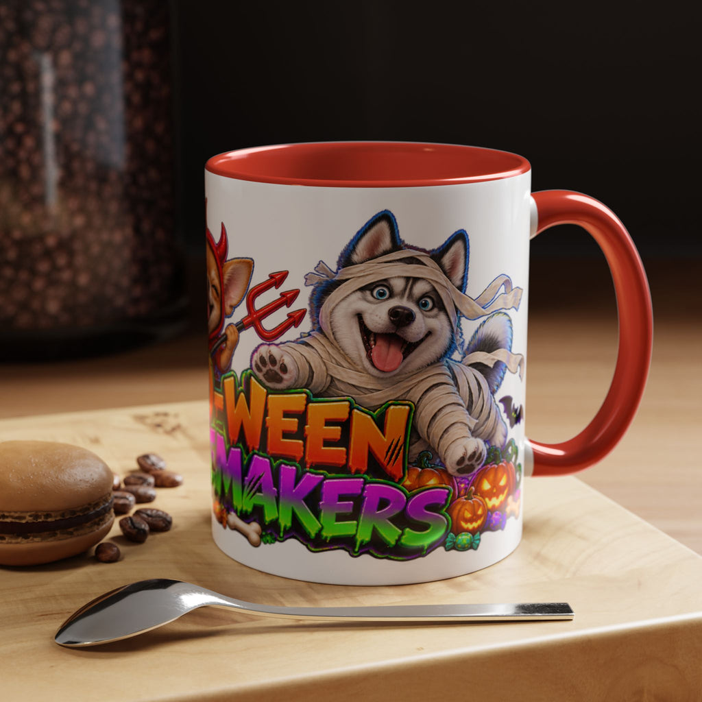 Howl-O-Ween Troublemakers Costume Dogs Halloween White Mug