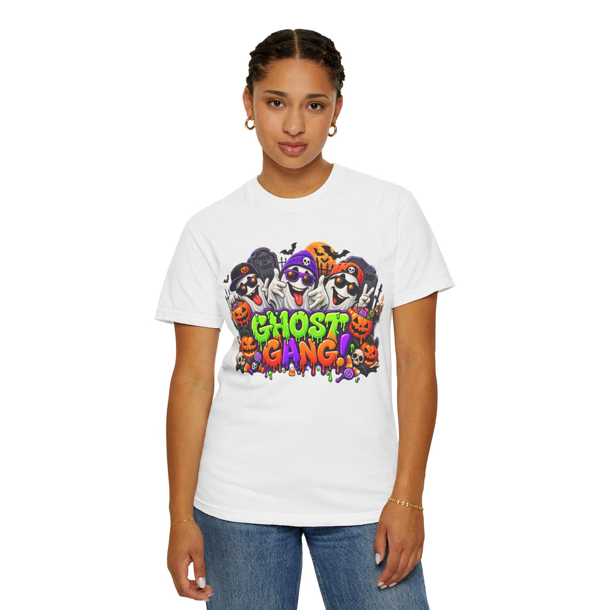 Ghost Gang Halloween T-Shirt – Funny Colorful Ghost Graphic Tee