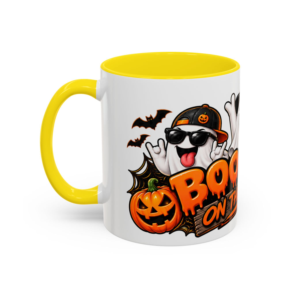 Boo Crew on the Loose Halloween White Mug – Funny Ghosts & Pumpkins