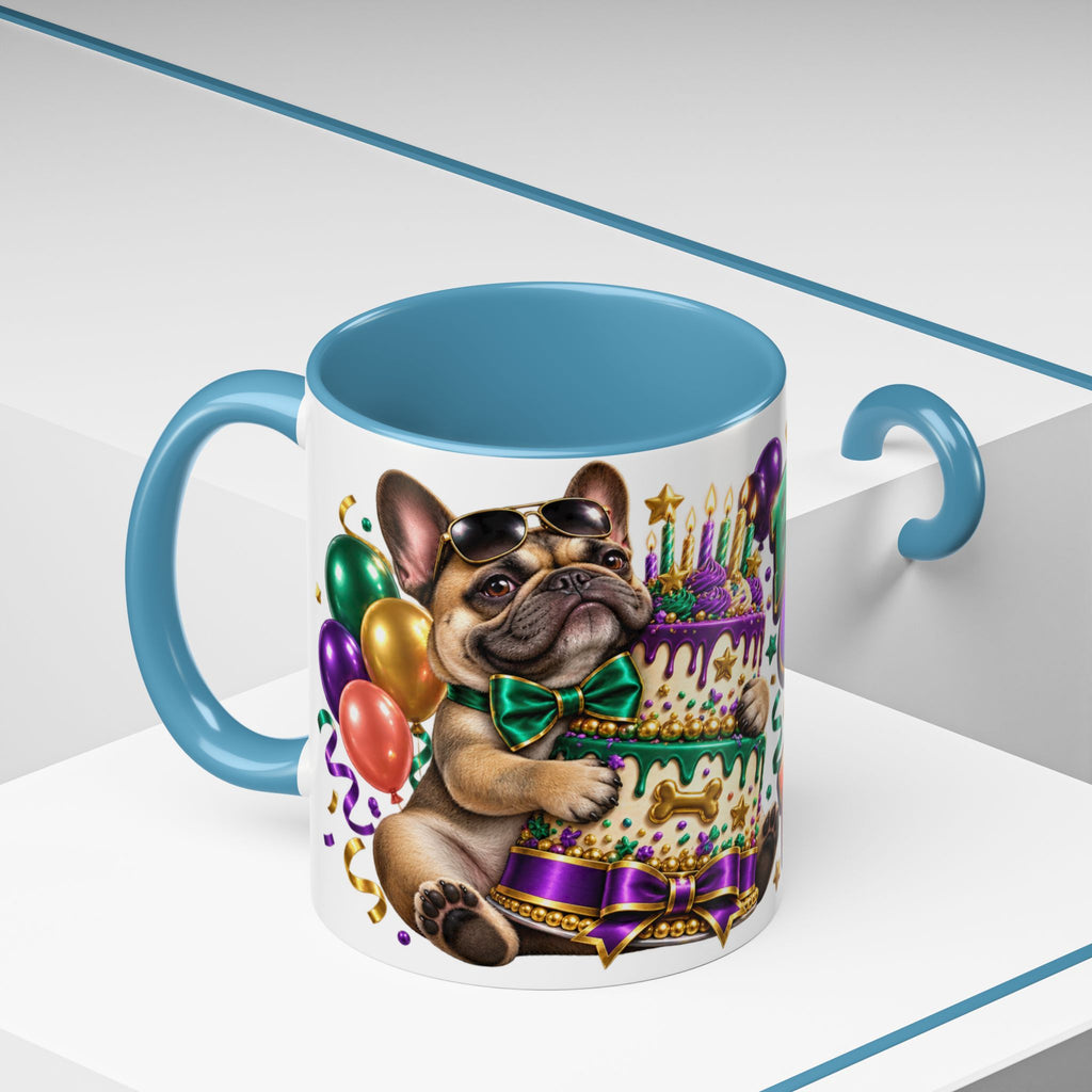 Built for Cake Born to Party French Bulldog White Mug