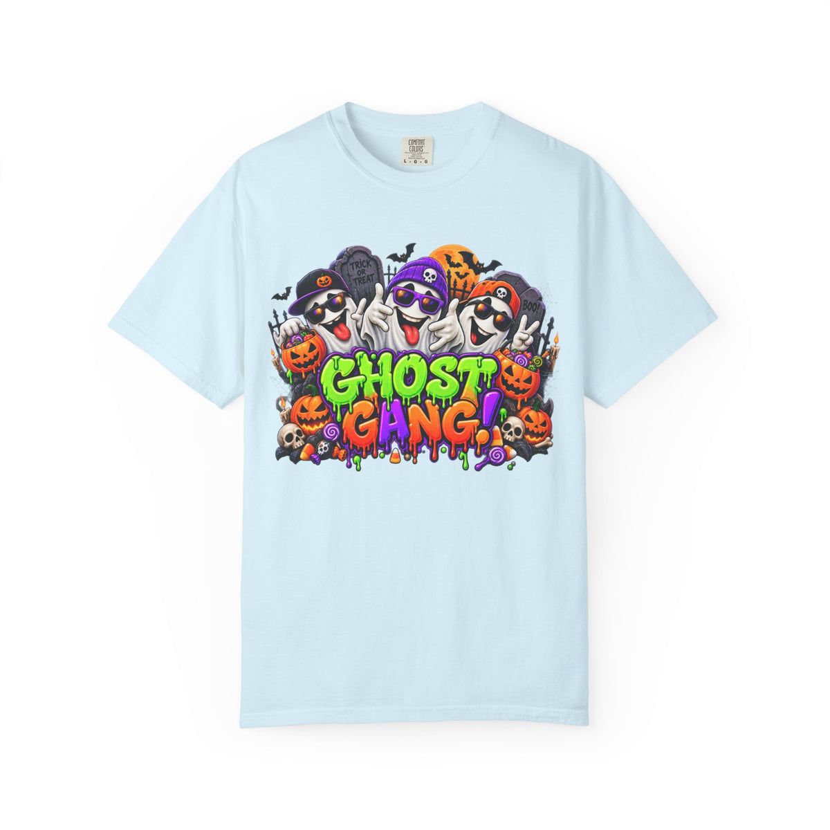 Ghost Gang Halloween T-Shirt – Funny Colorful Ghost Graphic Tee