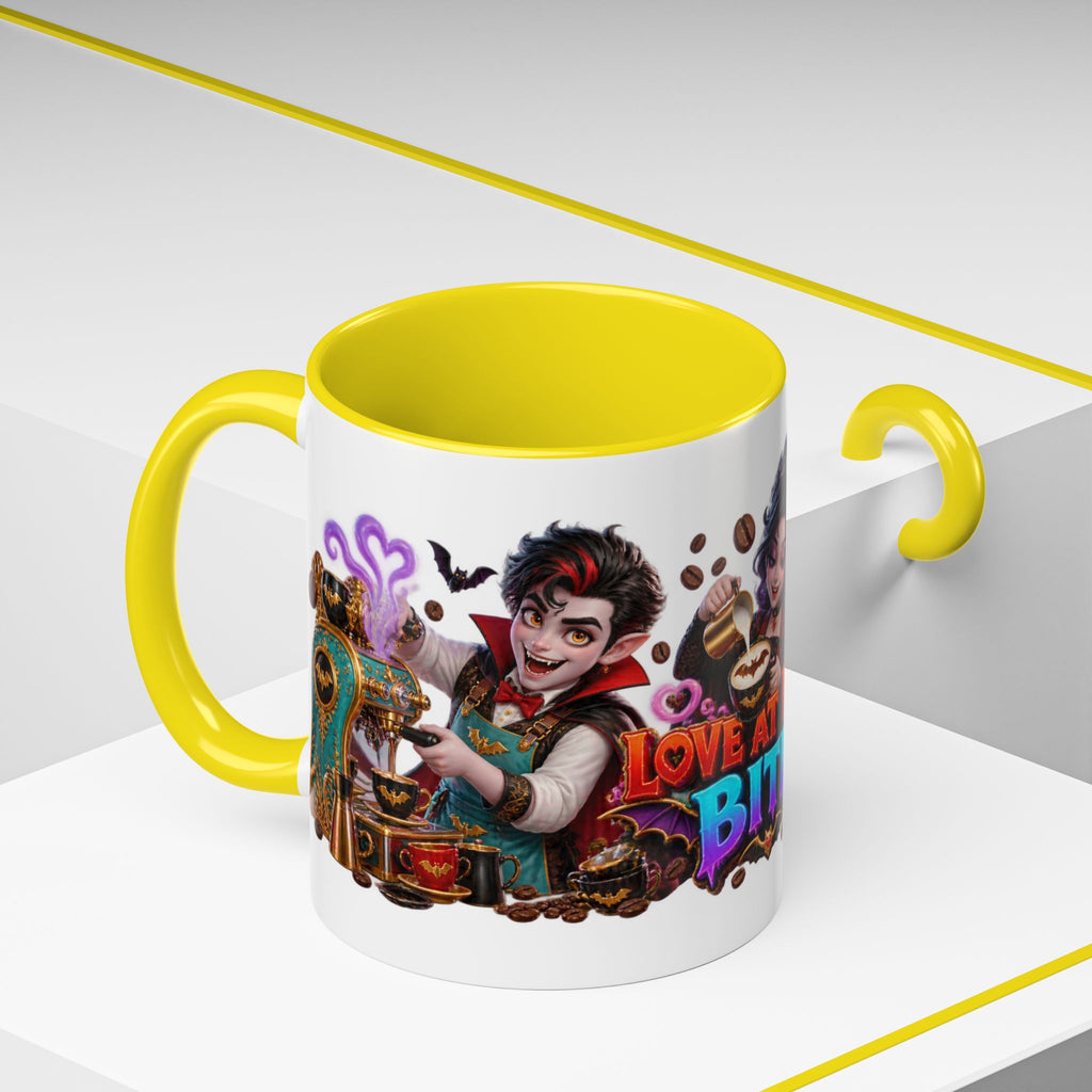 Love at First Bite Vampire Barista Halloween White Mug