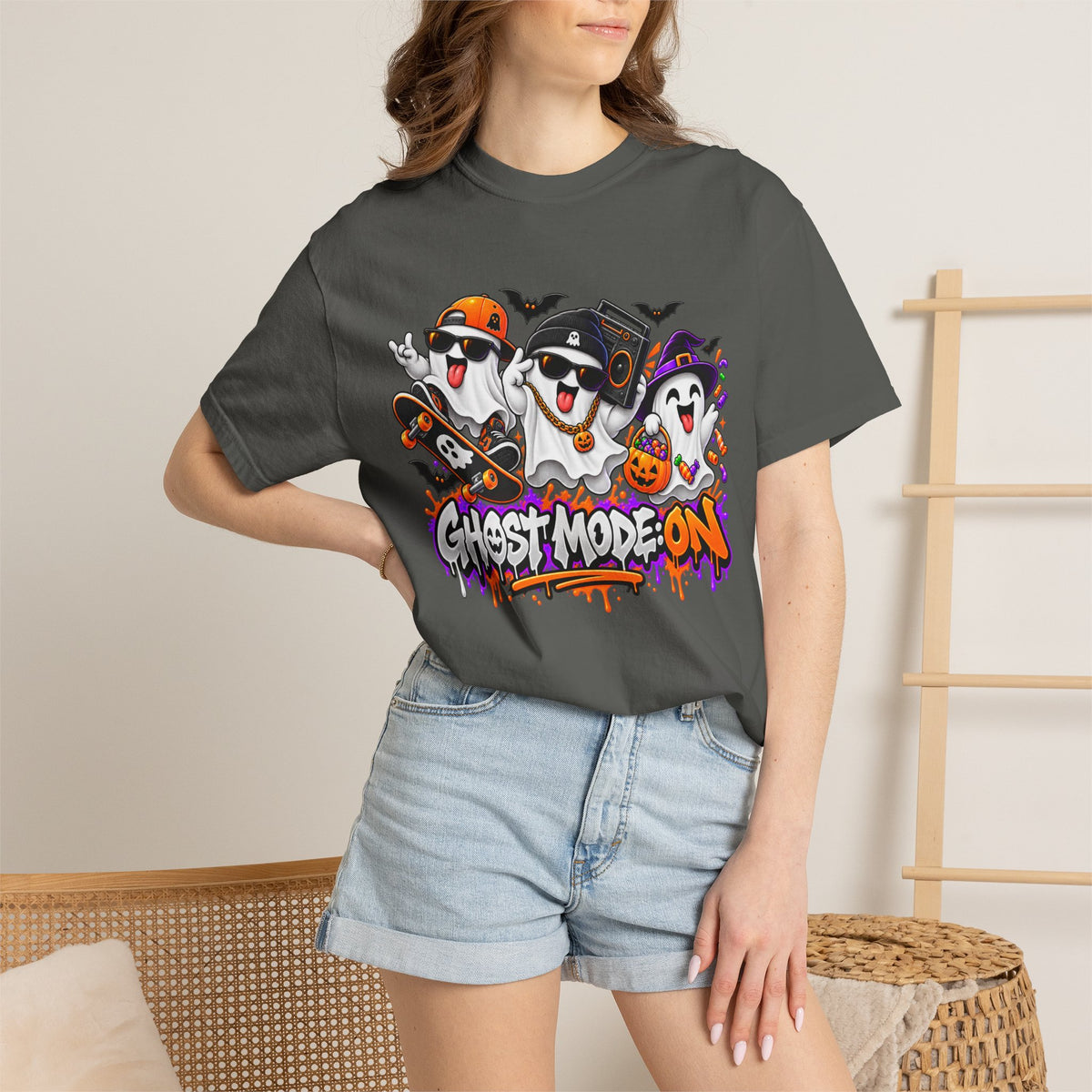 Ghost Mode: ON – Halloween Ghosts Graphic T-Shirt