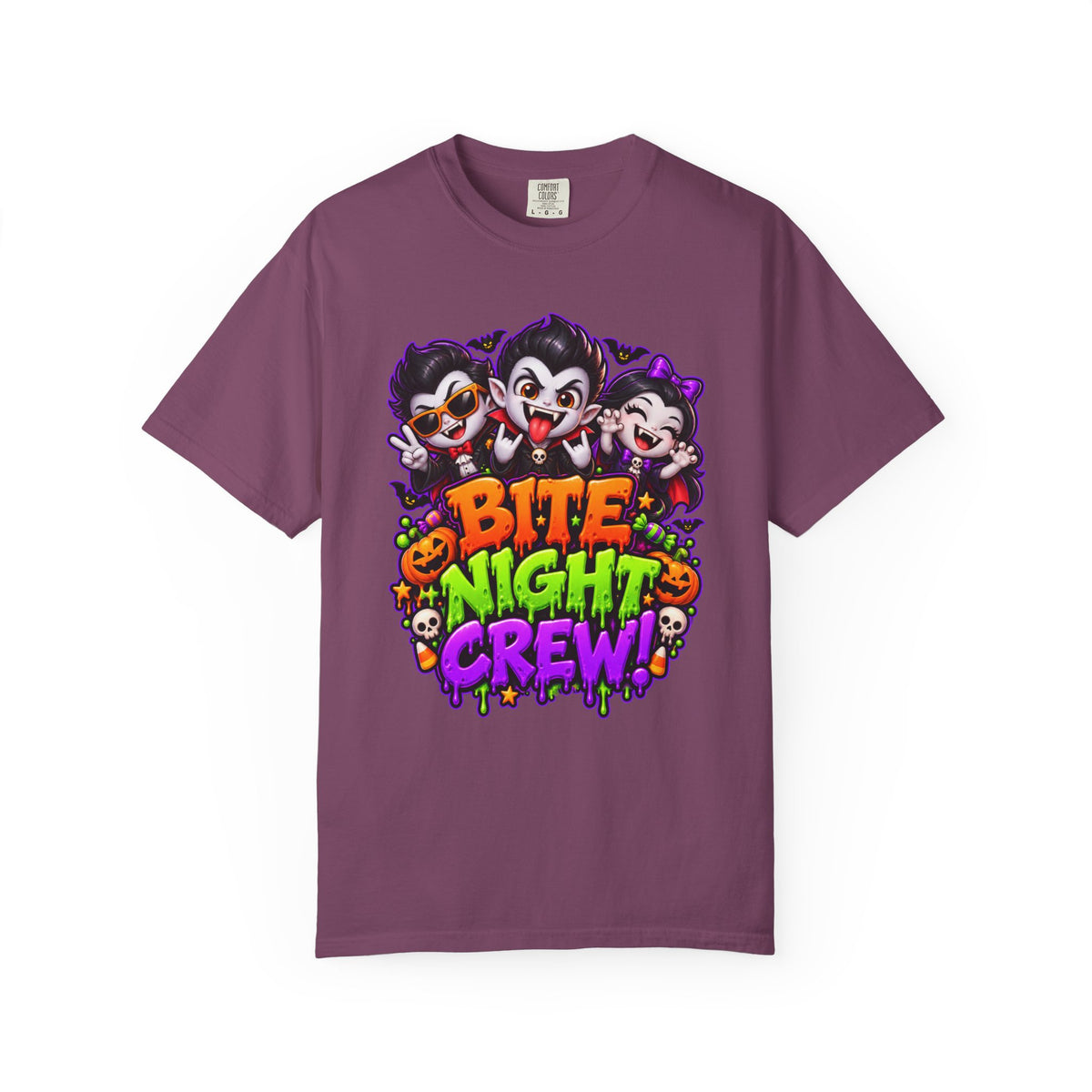 Bite Night Crew Halloween T-Shirt – Funny Vampire Graphic Tee