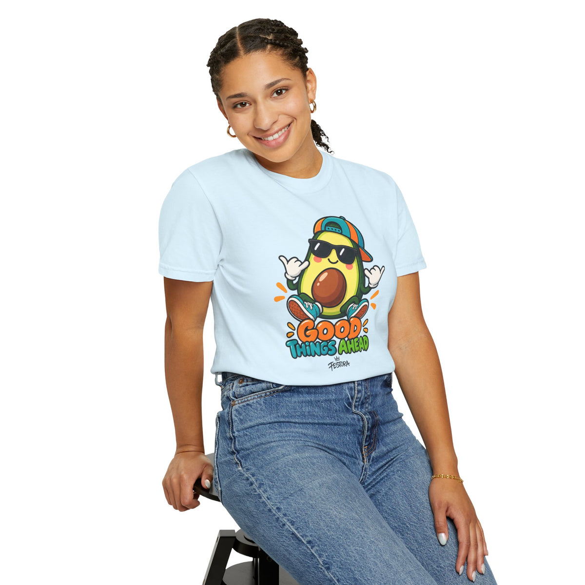 Good Things Ahead Avocado Graphic T-Shirt | Festora Everyday