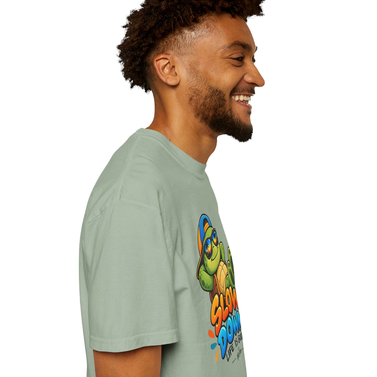 Slow Down, Life Is Good – Turtle Graphic T-Shirt | Festora Everyday