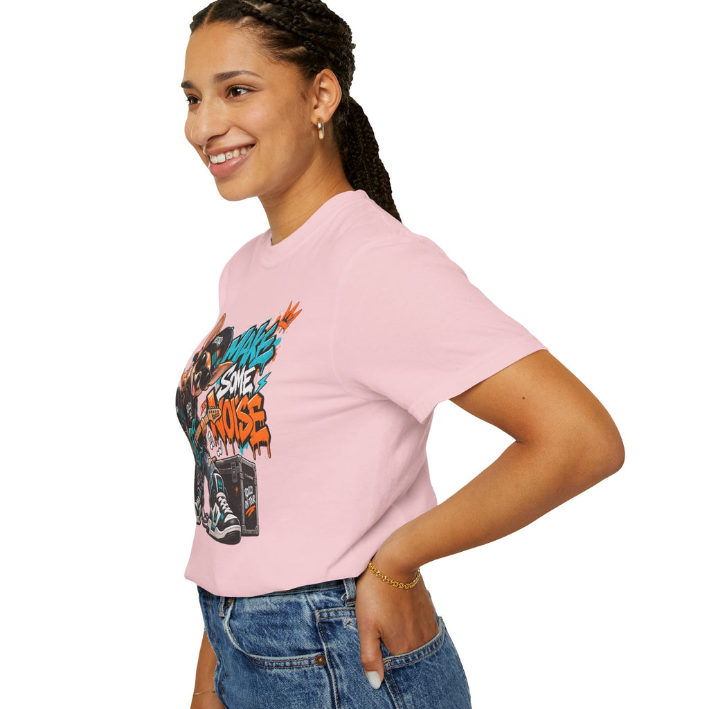 Make Some Noise Rocco Graphic T-Shirt — Streetwear Rock Dog Tee