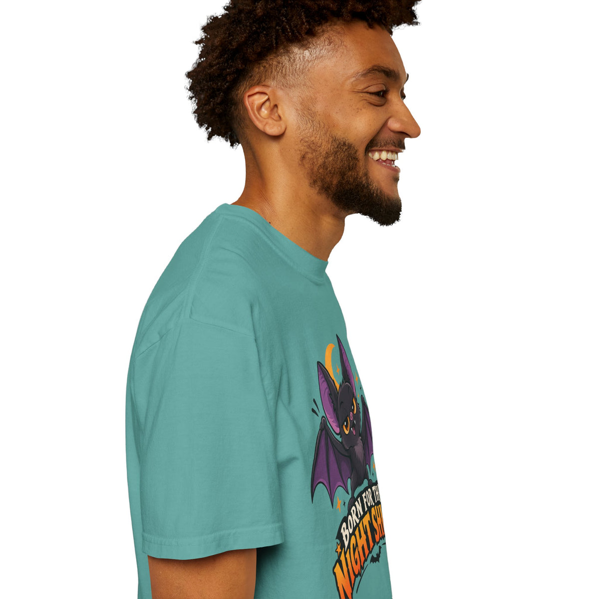 Born for the Night Shift – Cute Halloween Bat T-Shirt