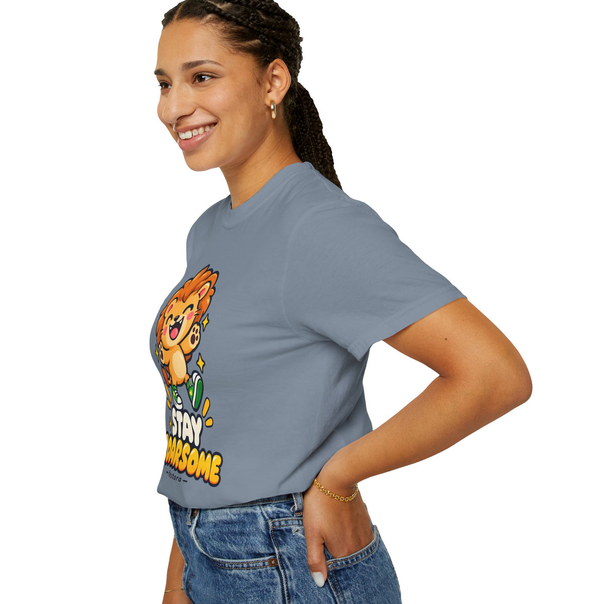 Stay Roarsome – Cute Happy Lion Graphic T-Shirt