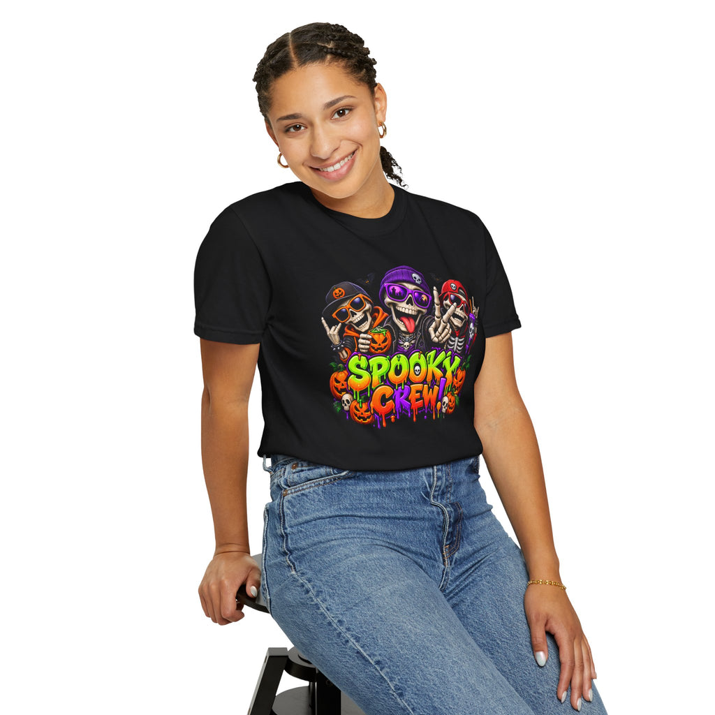 Spooky Crew Halloween T-Shirt – Funny Skeleton Graphic Tee