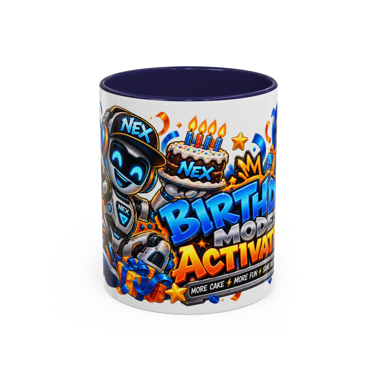 Festora Robot Birthday Mug – Birthday Mode Activated Coffee Cup