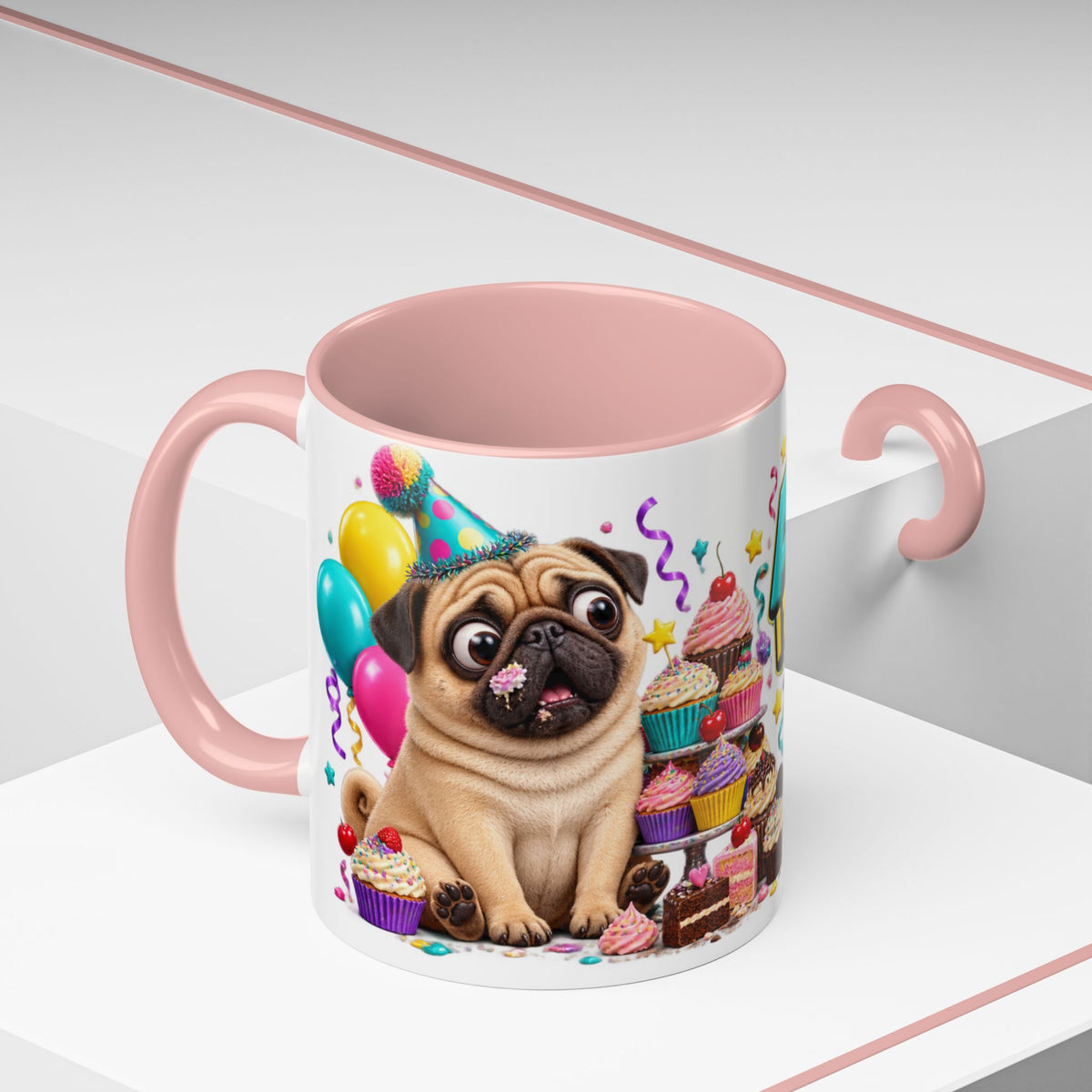 Aging I Thought You Said More Cake Pug Birthday White Mug