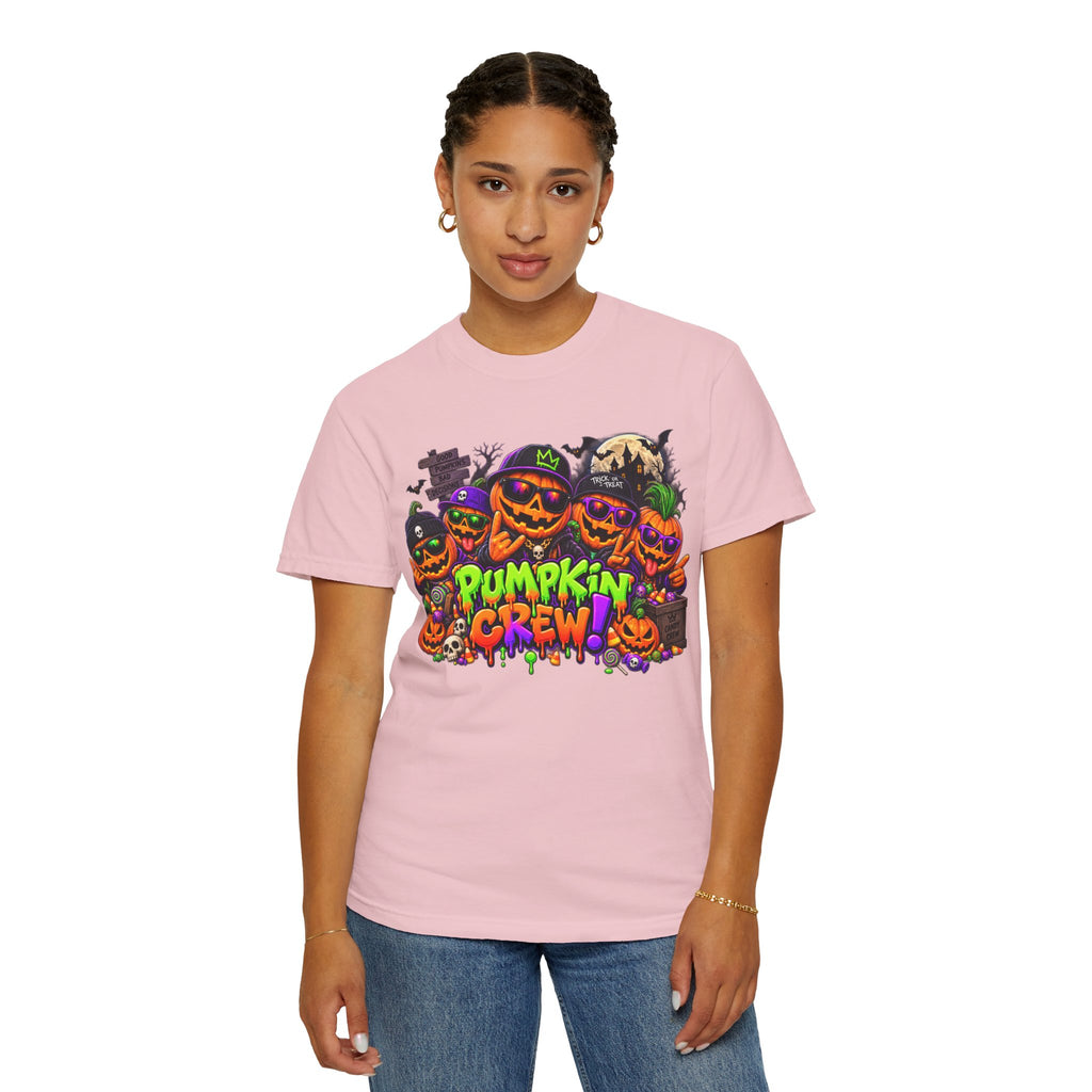 Pumpkin Crew Halloween T-Shirt – Funny Jack O’ Lantern Graphic Tee
