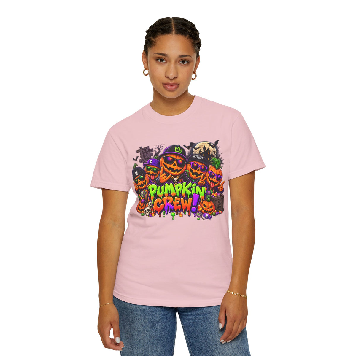 Pumpkin Crew Halloween T-Shirt – Funny Jack O’ Lantern Graphic Tee