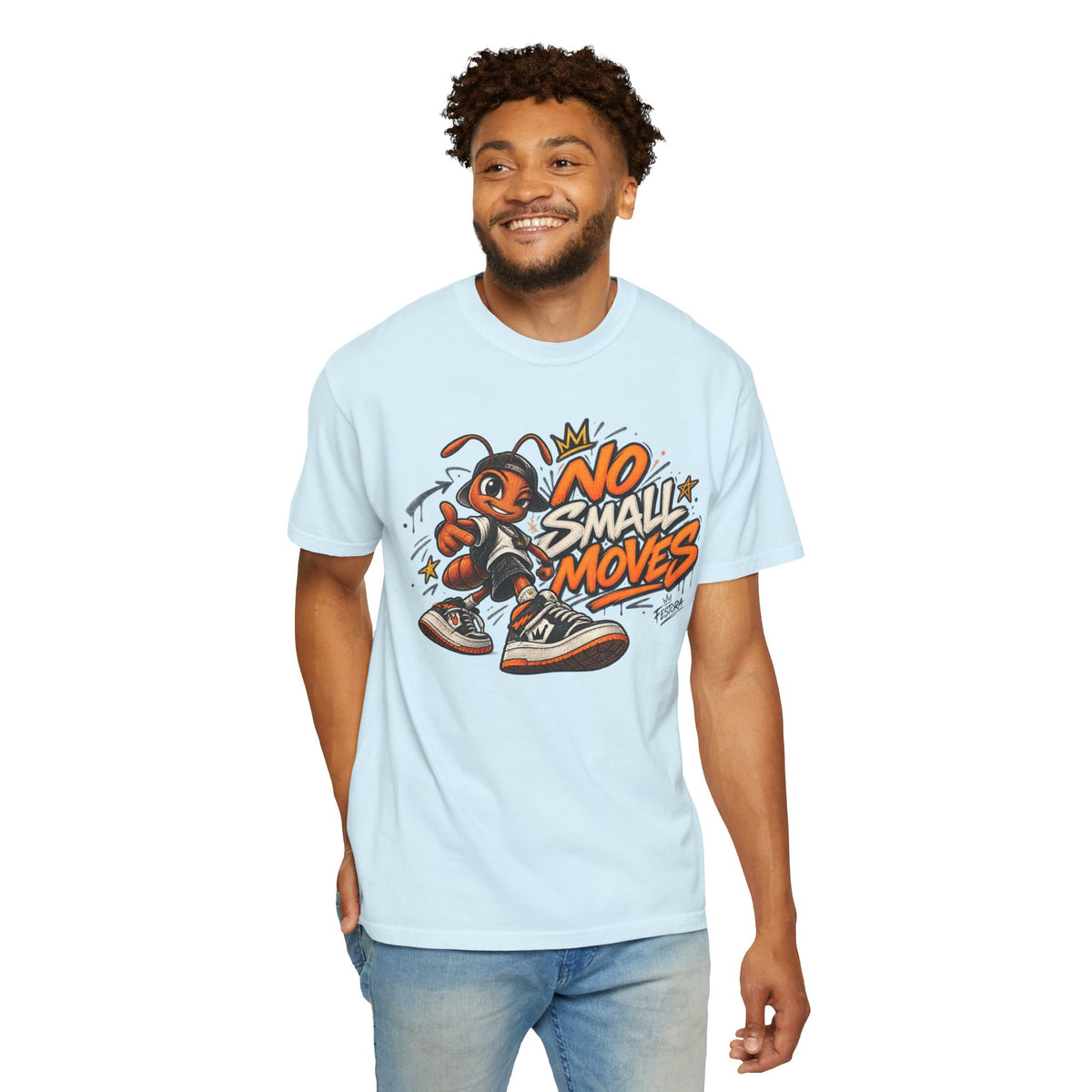 No Small Moves T-Shirt — Retro Sneaker Character Graphic Tee
