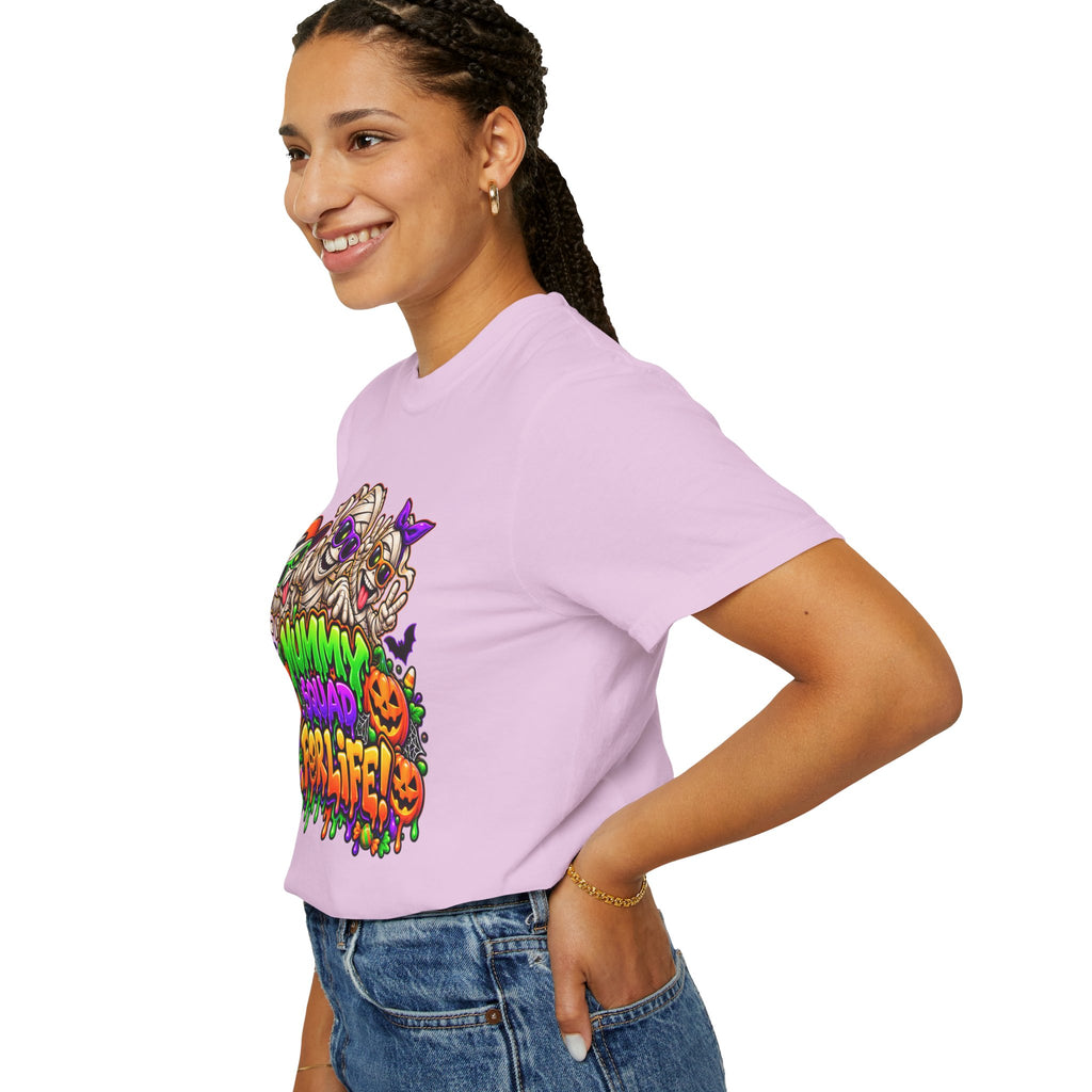 Mummy Squad For Life Halloween T-Shirt – Funny Colorful Mummy Graphic Tee