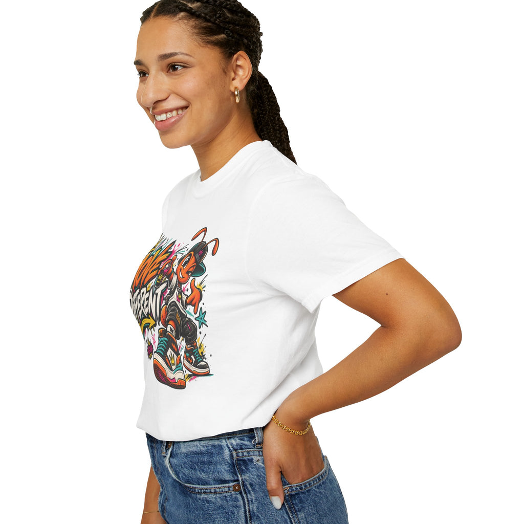 Move Different Graphic T-Shirt — Streetwear Skate Ant Mascot Design
