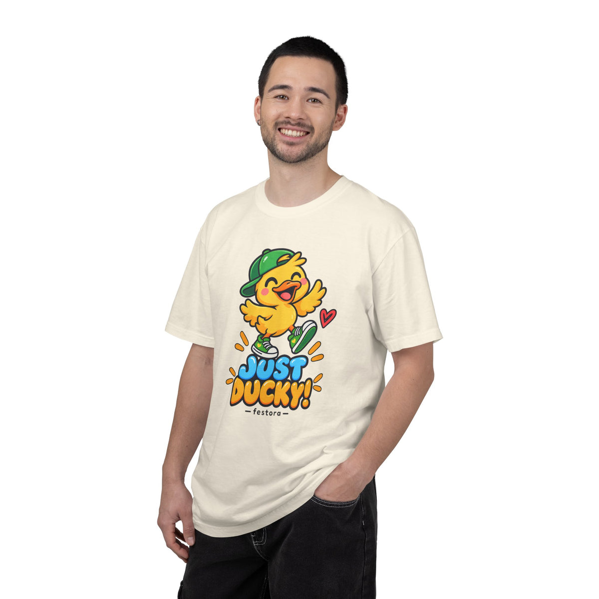 Just Ducky! – Cute Happy Duck Graphic T-Shirt