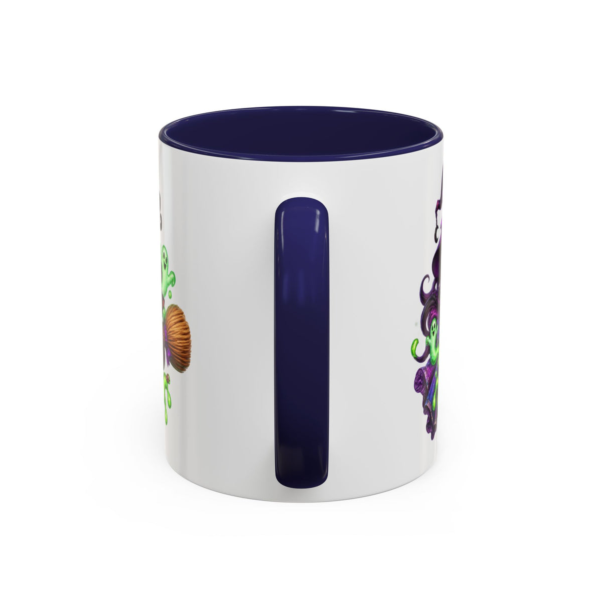 Brewing Up Trouble Witches Halloween White Mug