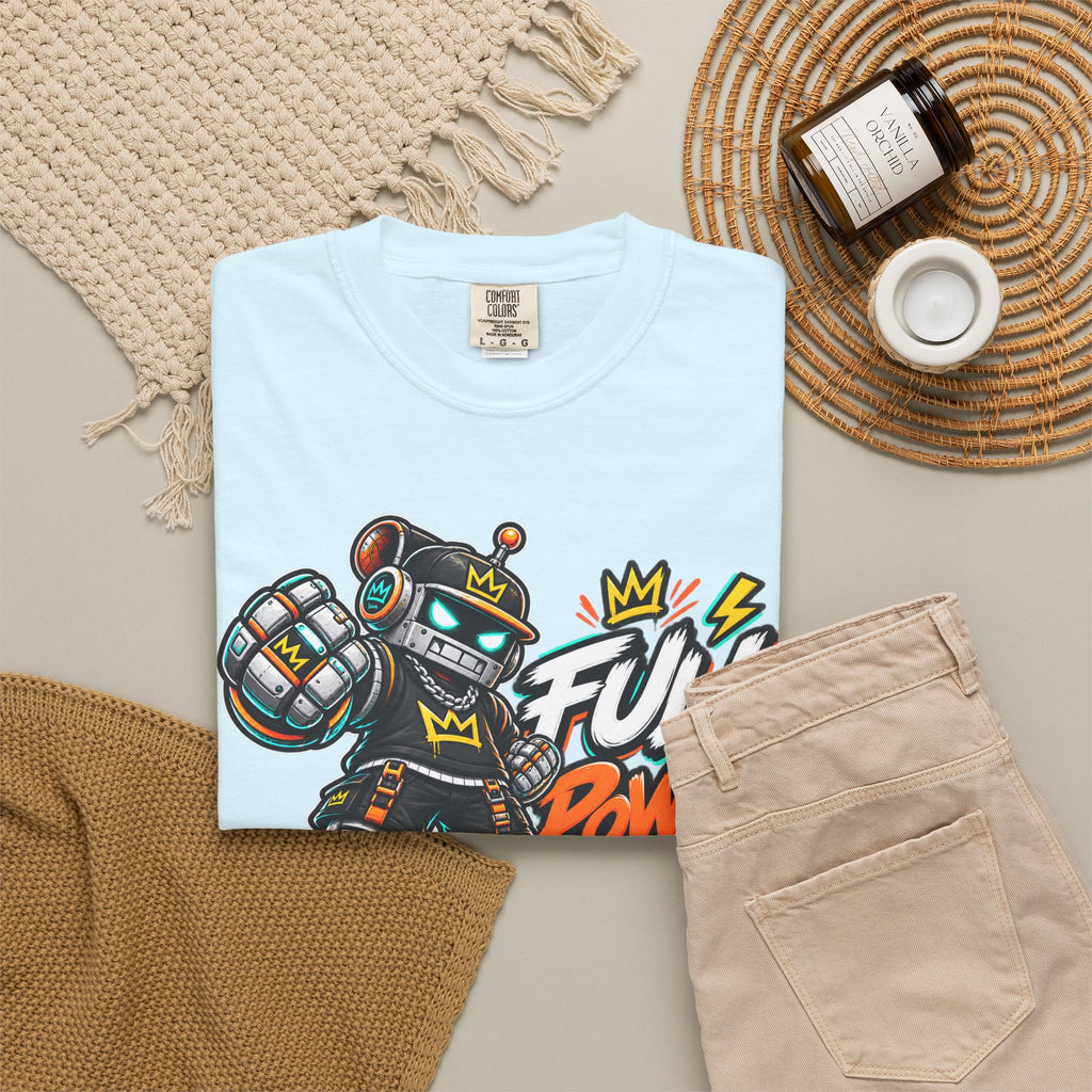 Full Power Robot Graphic T-Shirt — Retro Streetwear Tee