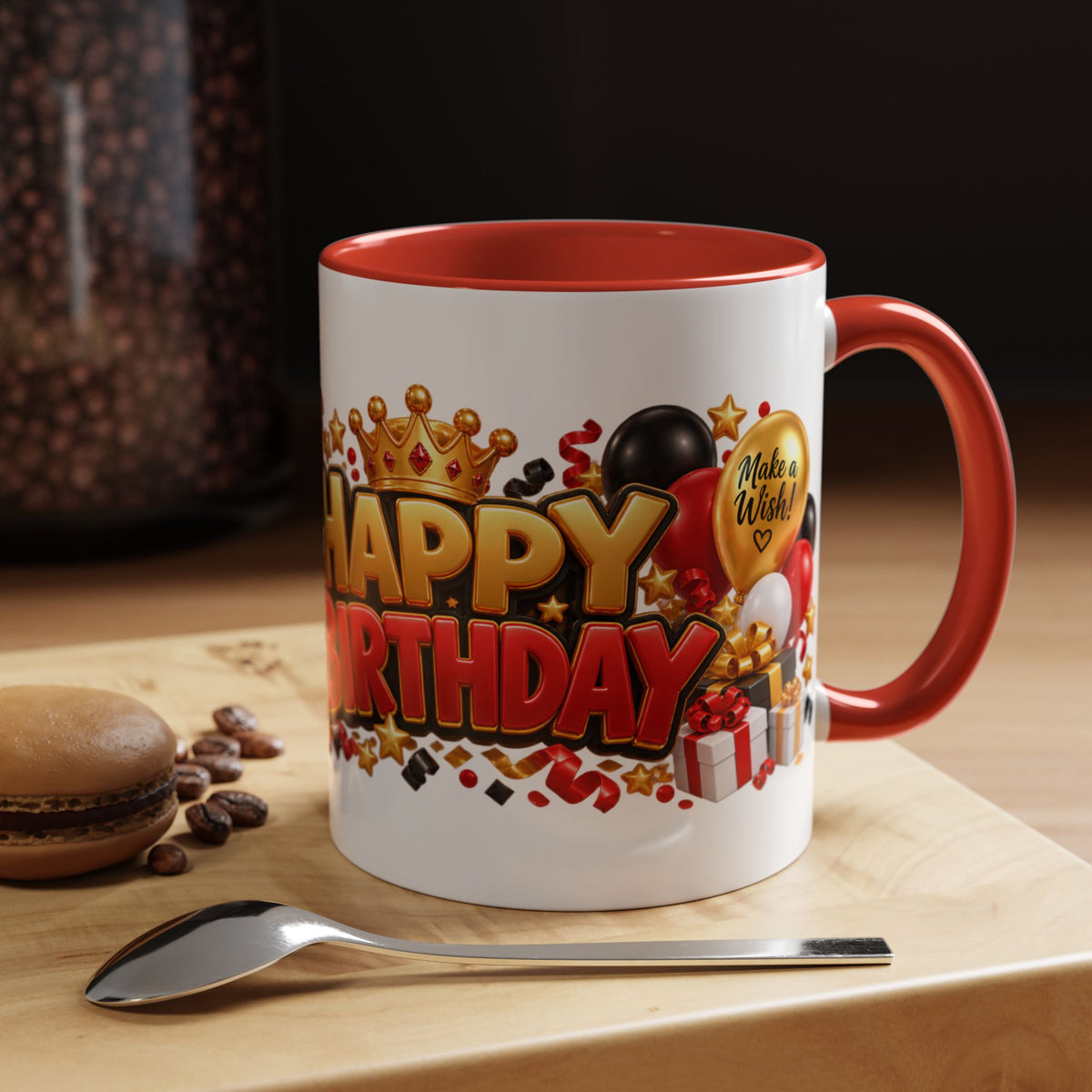 Happy Birthday Eagle Mug – Colorful 3D Birthday Gift – White Coffee Mug