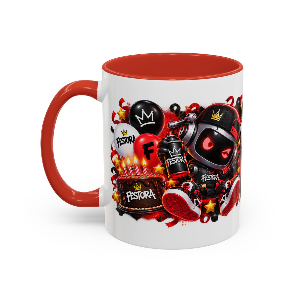 Festora Grafx Birthday Mug – Birthday Level Up Robot Coffee Cup