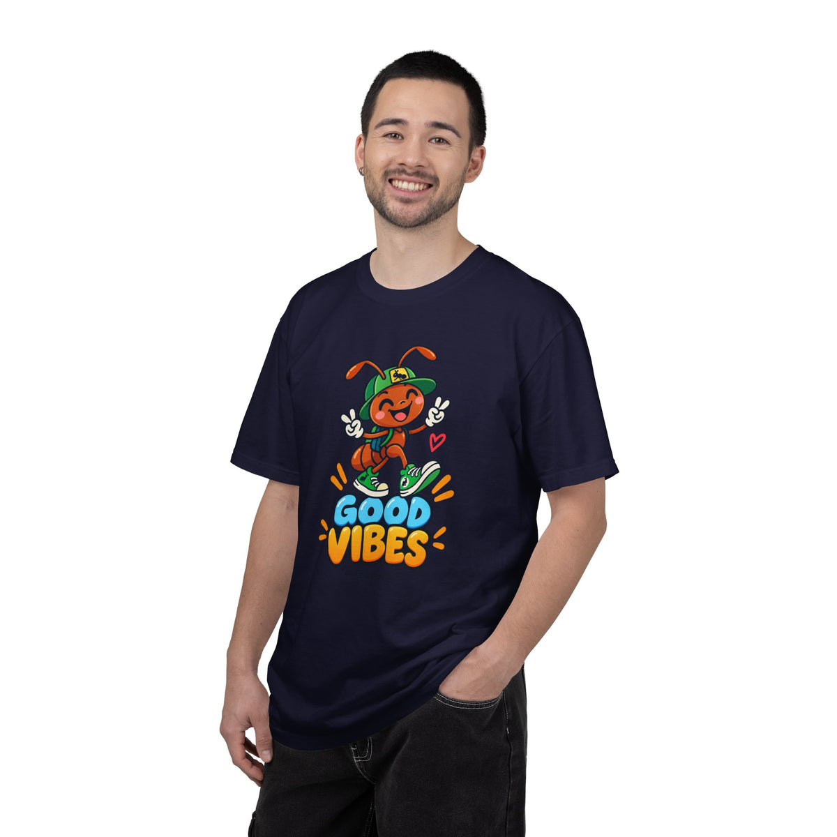 Good Vibes – Happy Ant Graphic T-Shirt
